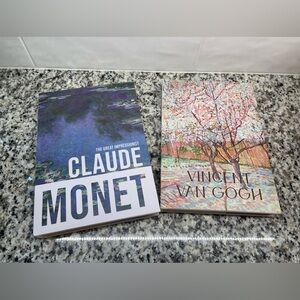 Vincent Van Gogh and Claude Monet Decorative Books